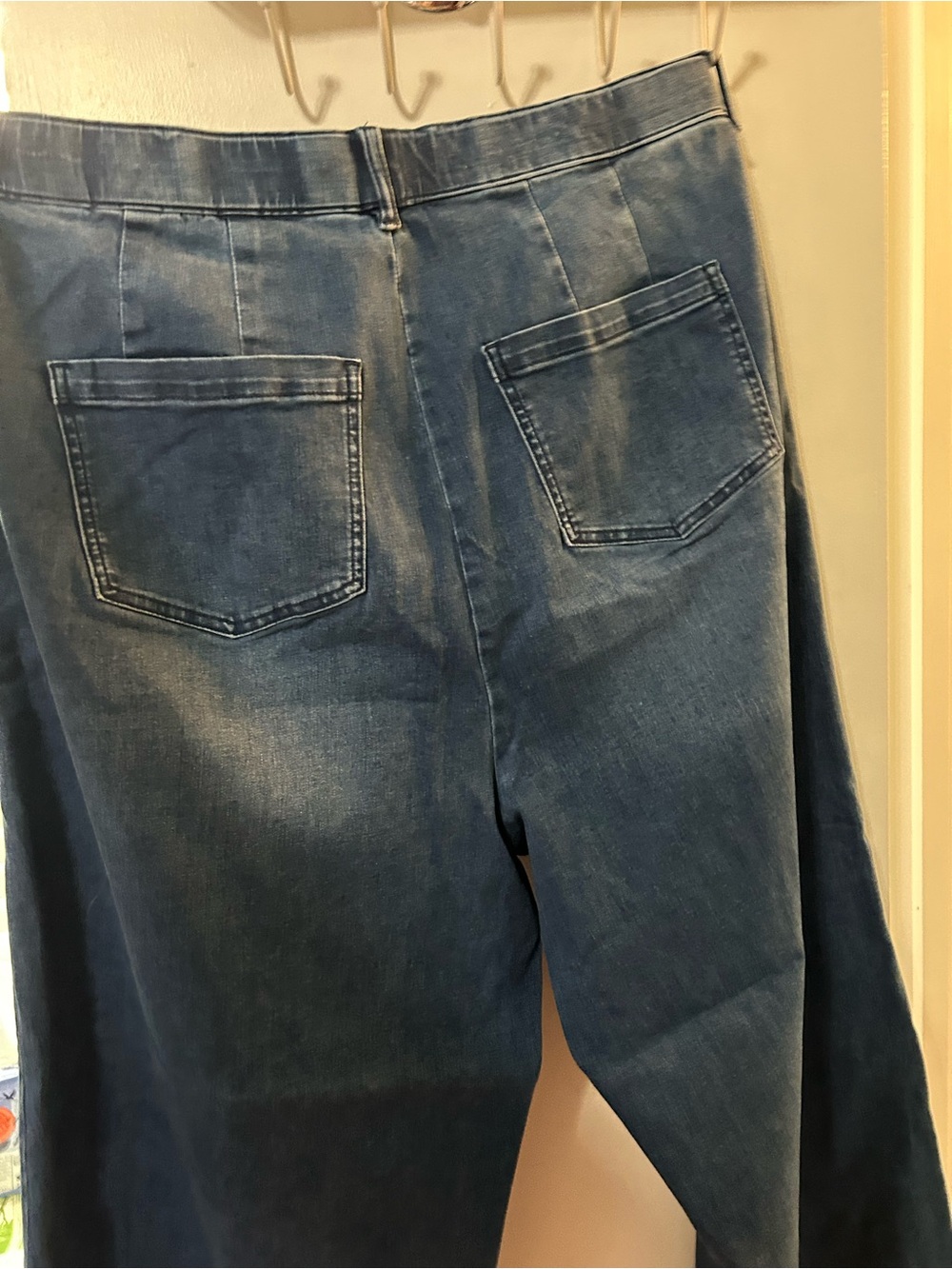 Universal Standard High Waisted Wide Leg Dark Blue Denim Pants EUC (worn once) - Picture 3 of 6